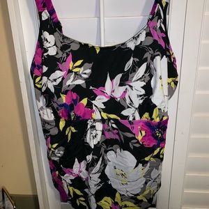 Multi. Colored swim top